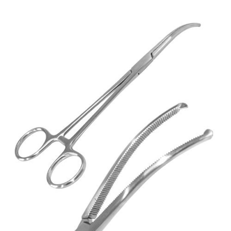 Затискач судинний Rochester Ochsner, довжина 20 cм, зігнутий, J-17-128, Surgicon.